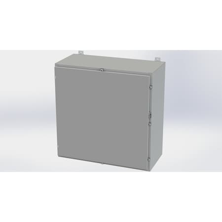 Saginaw Control & Engineering Clamps with Padlock Hasp Electrical Enclosures, 36 in H, 16 in D, 36 in W, NEMA 4, Carbon Steel SCE-36H3616LP